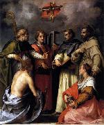 Andrea del Sarto Disputation on the Trinity oil on canvas